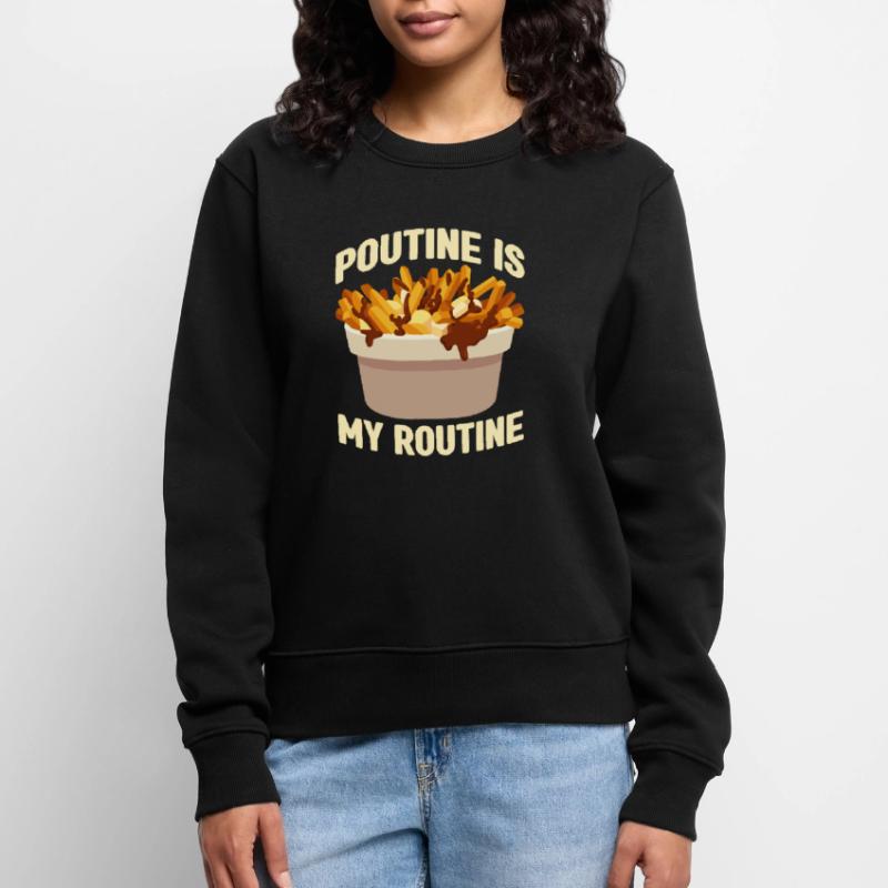 Poutine Canada Spécialité de restauration rapide Pull Premium bio Femme