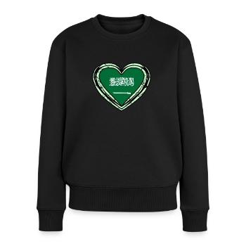 Saudi arabien - Frauen Premium Bio Pullover - Schwarz - Vorne - Julia (174cm)