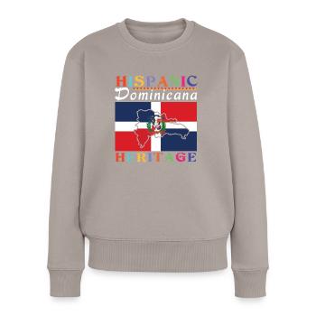 Mois dominicain du patrimoine hispanique - Pull Premium bio Femme - taupe - Devant - Julia (174cm)