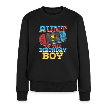Tante de Gamer Amateur de jeux vidéo Gamer - Pull Premium bio Femme - noir - Devant - Julia (174cm)