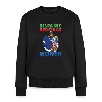 Lady Girl Mois du patrimoine hispanique hispanique - Pull Premium bio Femme - noir - Devant - Julia (174cm)