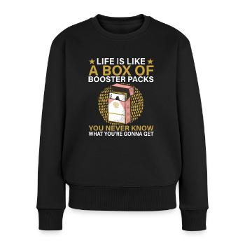 Jeu de cartes Card Player Poker - Pull Premium bio Femme - noir - Devant - Julia (174cm)