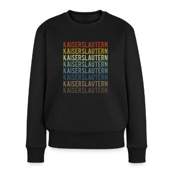 Kaiserslautern Stadt Retro Vintage - Frauen Premium Bio Pullover - Schwarz - Vorne - Julia (174cm)