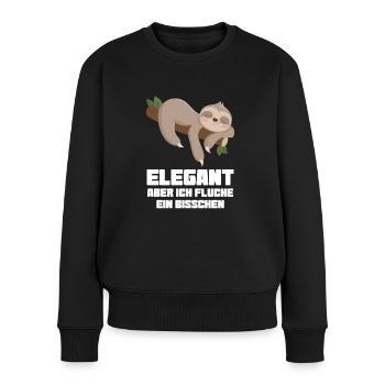 Faultier Sarkasmus Sarkastisch Geschenk - Frauen Premium Bio Pullover - Schwarz - Vorne - Julia (174cm)