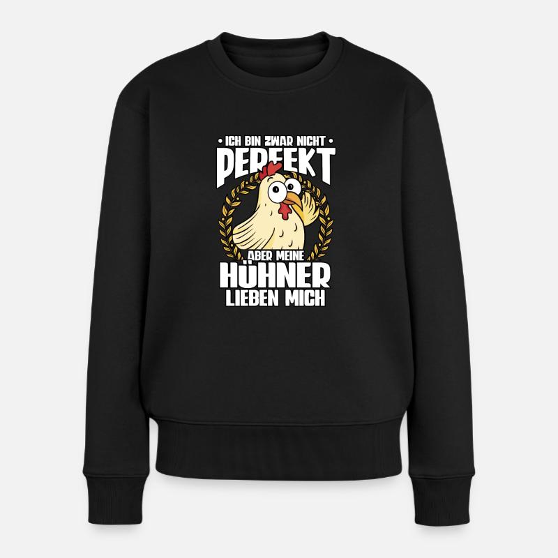 Huhn Hühner - Frauen Premium Bio Pullover - Schwarz
