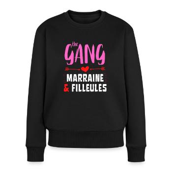 The Gang Marraine et Filleules - Pull Premium bio Femme - noir - Devant - Julia (174cm)