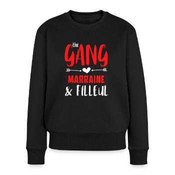 The Gang Marraine et Filleuls - Pull Premium bio Femme - noir - Devant - Julia (174cm)