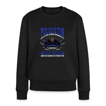 Polizist Polizei Polizist - Frauen Premium Bio Pullover - Schwarz - Vorne - Julia (174cm)