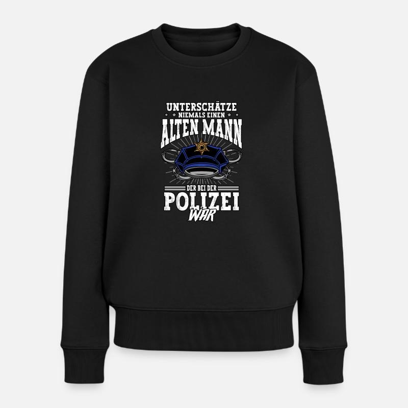 Polizist Polizei Rente Pension - Frauen Premium Bio Pullover - Schwarz