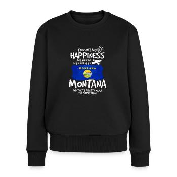 Montana - Frauen Premium Bio Pullover - Schwarz - Vorne - Julia (174cm)