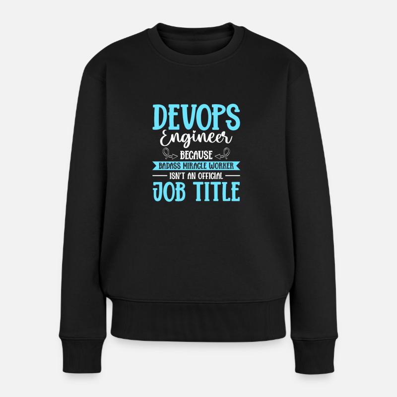 Développeur Devops Sys-Admin - Pull Premium bio Femme - noir
