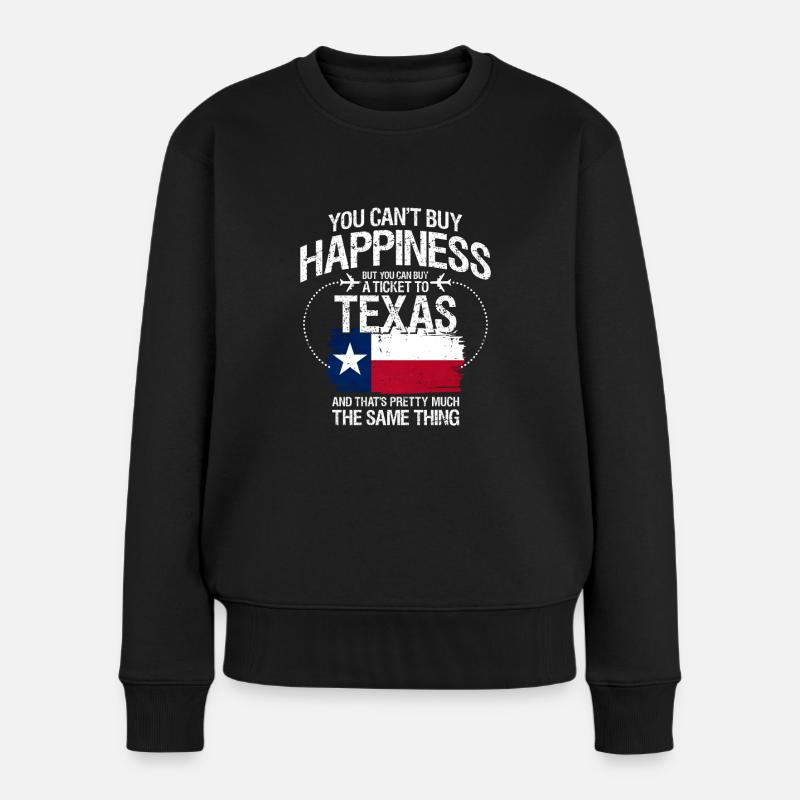 Texas - Frauen Premium Bio Pullover - Schwarz