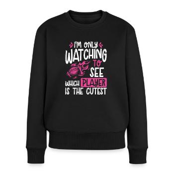 Je ne regarde que le football américain - Pull Premium bio Femme - noir - Devant - Julia (174cm)