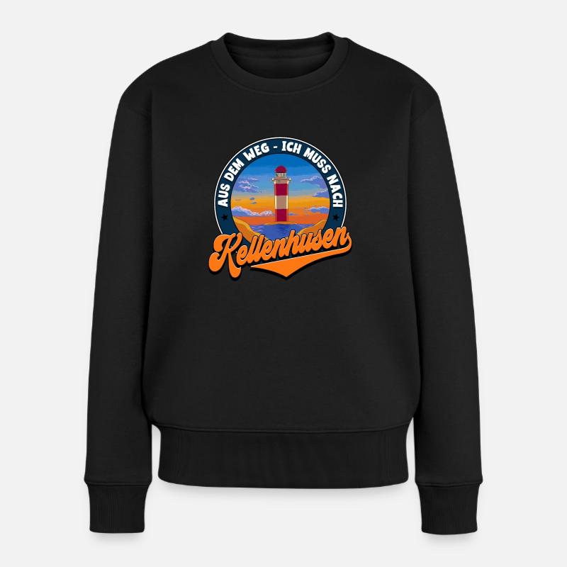 Kellenhusen - Frauen Premium Bio Pullover - Schwarz