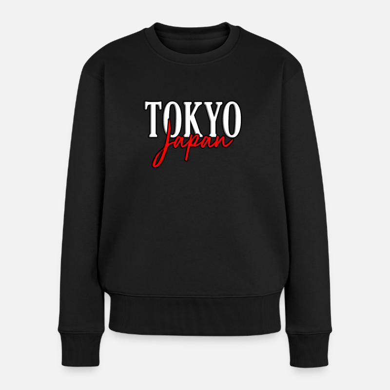 Japan - Frauen Premium Bio Pullover - Schwarz