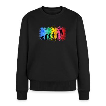 Maler - Frauen Premium Bio Pullover - Schwarz - Vorne - Julia (174cm)