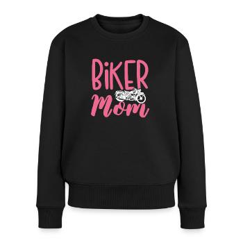 Biker mama - Frauen Premium Bio Pullover - Schwarz - Vorne - Julia (174cm)