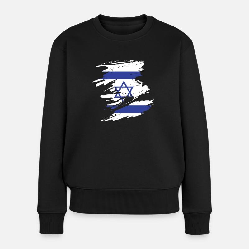 Israel - Frauen Premium Bio Pullover - Schwarz