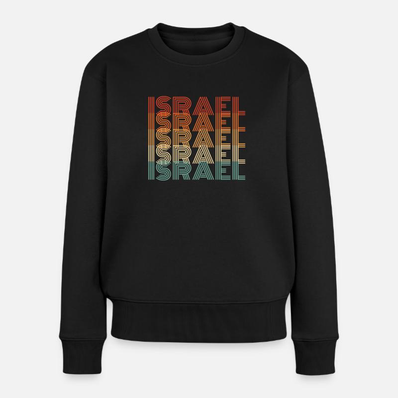 Israel - Frauen Premium Bio Pullover - Schwarz