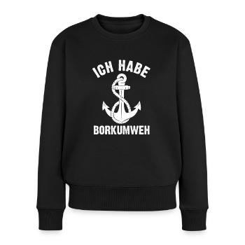 Borkum Norddeutschland Borkum Reise Geschenk - Frauen Premium Bio Pullover - Schwarz - Vorne - Julia (174cm)