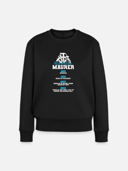 Maurer - Frauen Premium Bio Pullover - Schwarz