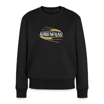 Ährenfrau Bäuerin Landwirtin - Frauen Premium Bio Pullover - Schwarz - Vorne - Julia (174cm)