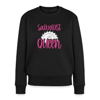 Sägemehlkönigin - Frauen Premium Bio Pullover - Schwarz - Vorne - Julia (174cm)