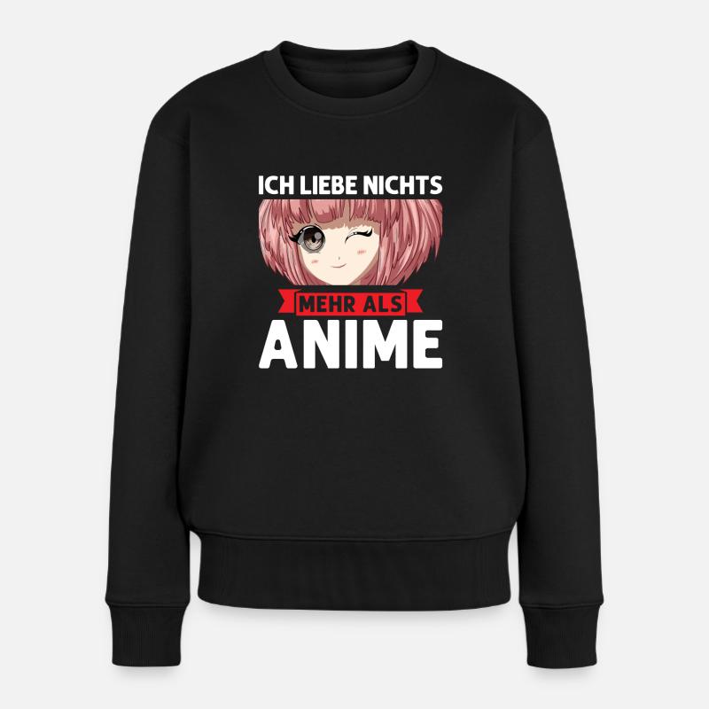 Otaku Japan Anime Merch Anime Merch Geschenk - Frauen Premium Bio Pullover - Schwarz