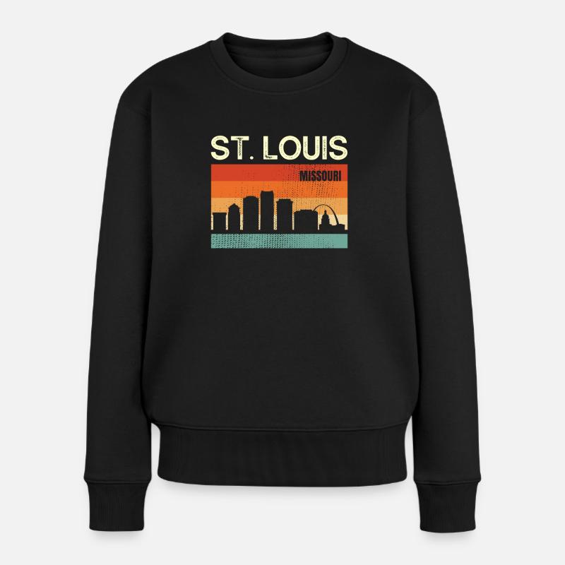 St. Louis Missouri - Frauen Premium Bio Pullover - Schwarz