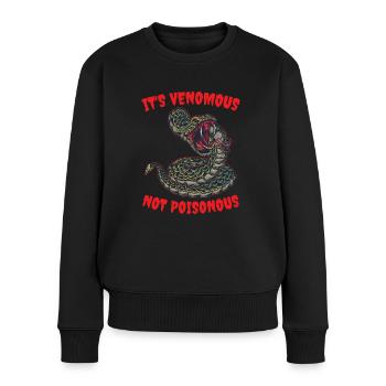 Its Venomous Not Poisonous Snakes Gift - Women's Premium Organic Jumper - black - Front - Julia (174cm)