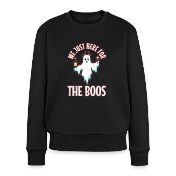 I'm Just Here For The Boos - Women's Premium Organic Jumper - black - Front - Julia (174cm)