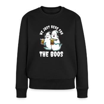 I'm Just Here For The Boos - Frauen Premium Bio Pullover - Schwarz - Vorne - Julia (174cm)