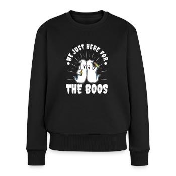 I'm Just Here For The Boos - Frauen Premium Bio Pullover - Schwarz - Vorne - Julia (174cm)