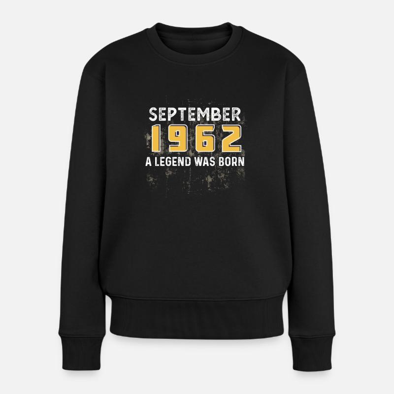 September 1962 - 60. Geburtstag Geschenk. Awesome. - Frauen Premium Bio Pullover - Schwarz
