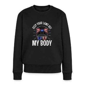 Gardez vos lois hors de mon corps - Pull Premium bio Femme - noir - Devant - Julia (174cm)