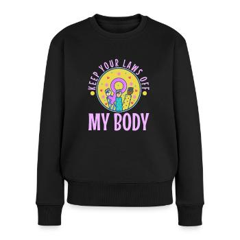 Gardez vos lois hors de mon corps - Pull Premium bio Femme - noir - Devant - Julia (174cm)