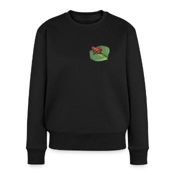 Pfeilgiftfrosch I Kröte Frosch Motiv für Amphibien - Frauen Premium Bio Pullover - Schwarz - Vorne - Julia (174cm)