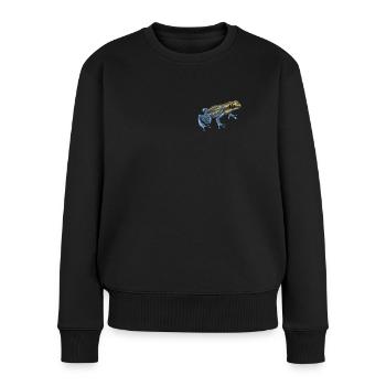 Pfeilgiftfrosch I Kröte Frosch Motiv für Amphibien - Frauen Premium Bio Pullover - Schwarz - Vorne - Julia (174cm)