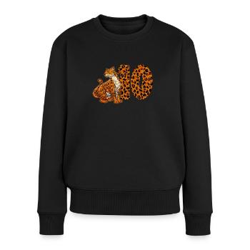 10 Jahre Alter Junge Geburtstag Jaguar - Frauen Premium Bio Pullover - Schwarz - Vorne - Julia (174cm)