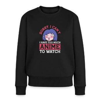 J’ai regardé trop d’anime - Pull Premium bio Femme - noir - Devant - Julia (174cm)