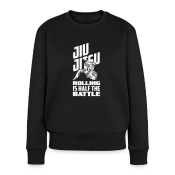 Jiu Jitsu Jiu Jitsu Jiu Jitsu - Frauen Premium Bio Pullover - Schwarz - Vorne - Julia (174cm)