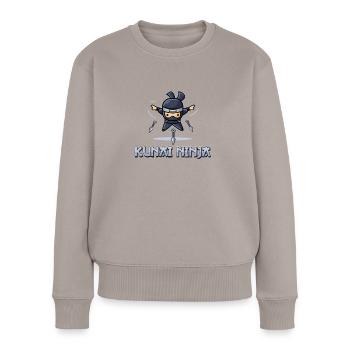 Kunai Ninja Couteau à lancer Kunai - Pull Premium bio Femme - taupe - Devant - Julia (174cm)