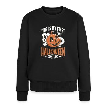 This is My 1st Halloween Costume With Boo Pumpkin - Women's Premium Organic Jumper - black - Front - Julia (174cm)
