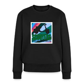 SCOOTERS rétro 1000 sourire par gallon cool drôle - Pull Premium bio Femme - noir - Devant - Julia (174cm)