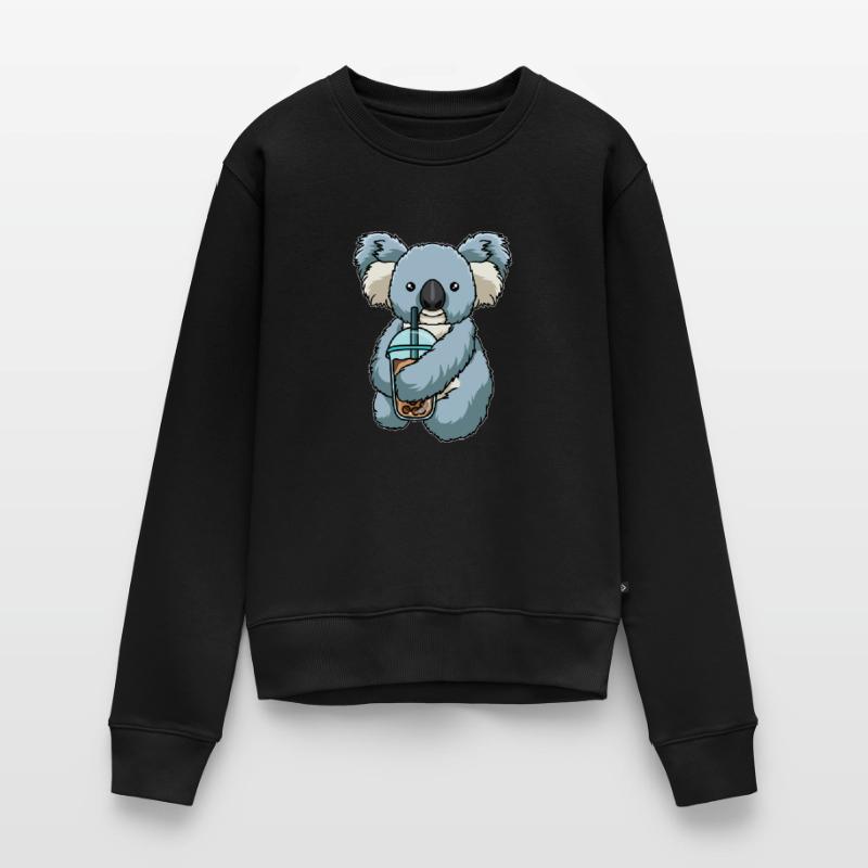 Koala drinks bubble tea Women's Premium Organic Jumper