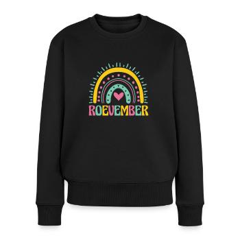 Roevember Shirt Geschenk Frauenrechte Feminismus - Frauen Premium Bio Pullover - Schwarz - Vorne - Julia (174cm)