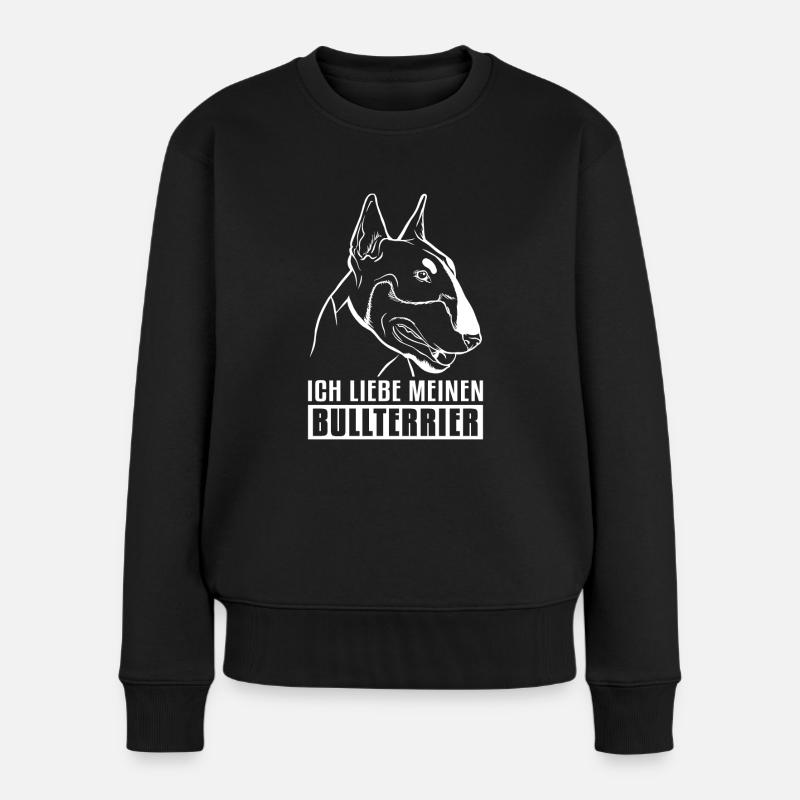 Bullterrier - Frauen Premium Bio Pullover - Schwarz