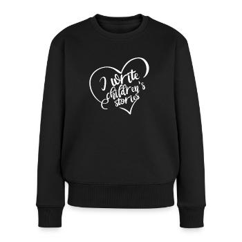I write children's stories quotation book children - Women's Premium Organic Jumper - black - Front - Julia (174cm)