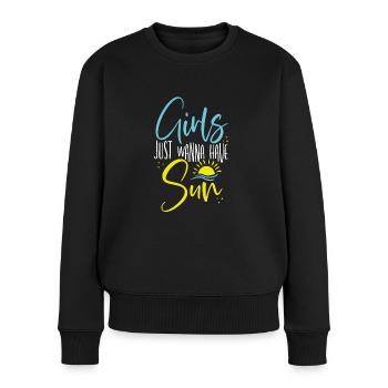 Les filles veulent juste avoir du soleil - Pull Premium bio Femme - noir - Devant - Julia (174cm)