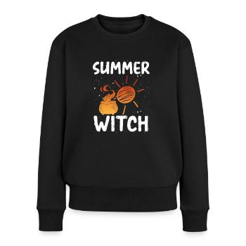 Sorcière d’été - Pull Premium bio Femme - noir - Devant - Julia (174cm)